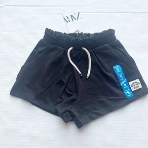 Zara Girl Sweatshirt Shorts with Side Pockets in Black NWT size 6Y